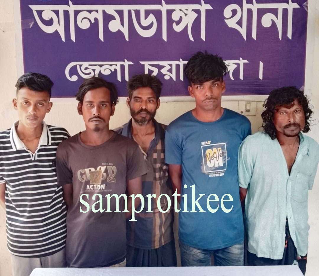 আলমডাঙ্গা থানা পুলিশের পৃথক পৃথক অভিযানে মাদকসহ মাদক মামলার ৫ জন আসামী গ্রেফতার