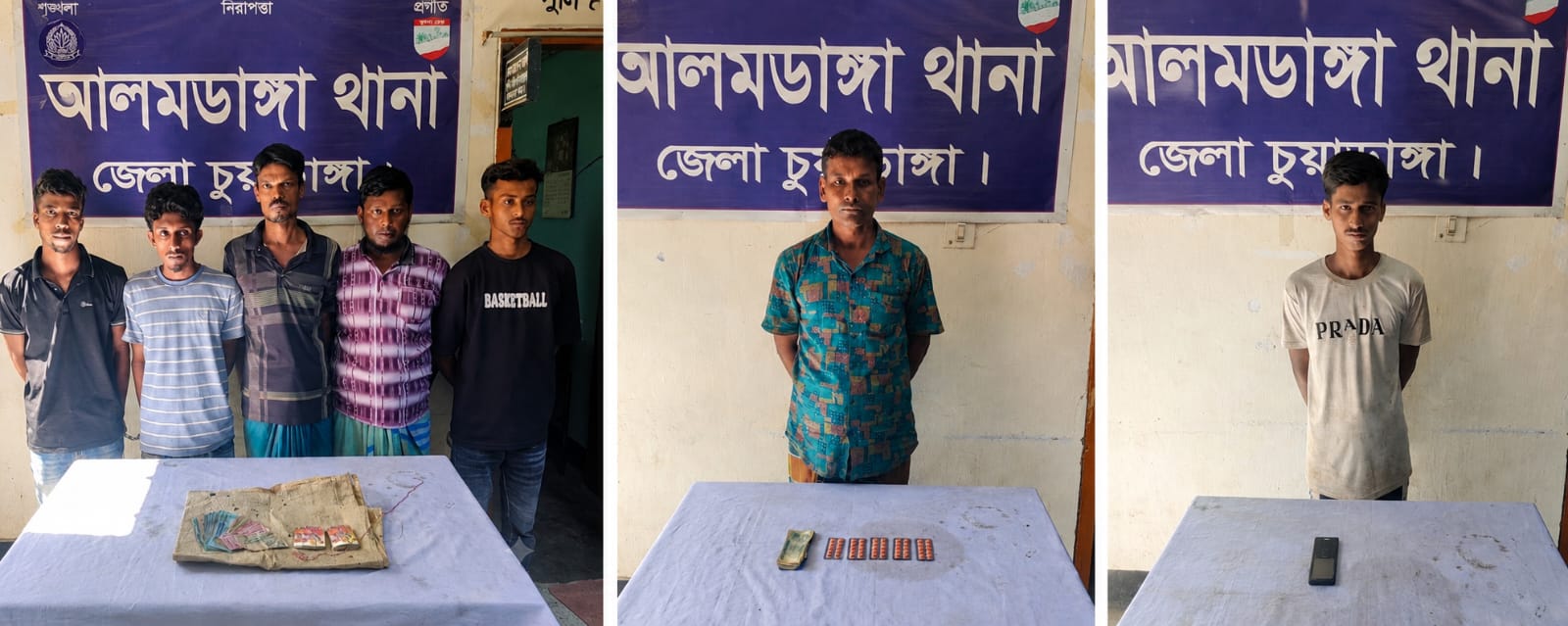 আলমডাঙ্গায় পৃথক অভিযানে মাদক, চুরি ও জুয়া মামলায় গ্রেফতার ৭