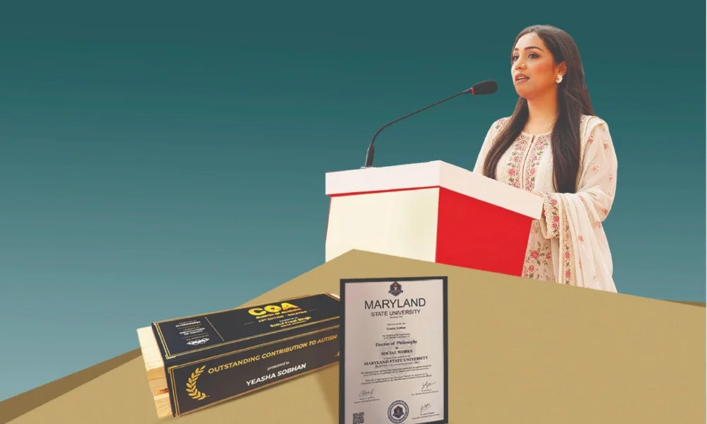 অটিজম ও বিশেষ শিশুদের কল্যাণে আন্তর্জাতিক সম্মাননায় ভূষিত ইয়াশা সোবহান